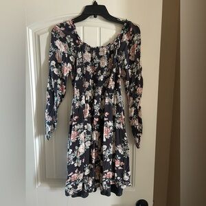 Floral Black Dress
